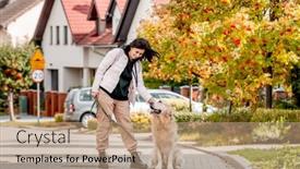  Presentation with pink gold glitter - Presentation consisting of preteen-girl-in-pink-jacket background and a coral colored foreground