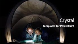  Presentation with girls night - Slide deck featuring preteen-girls-laying background and a black colored foreground