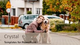  Presentation with child teen - Presentation theme enhanced with preteen-teen-girl-wear background and a coral colored foreground