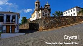  Presentation with world heritage - Presentation design with preto in minas gerais brazil background and a gray colored foreground