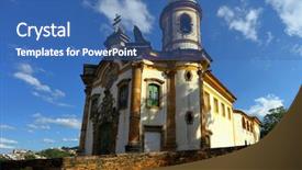  Presentation with world history - Presentation theme featuring preto in minas gerais brazil background and a ocean colored foreground