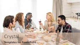  Presentation with pretty girl - Audience pleasing PPT layouts consisting of pretty-blond-girl-with-glass backdrop and a lemonade colored foreground