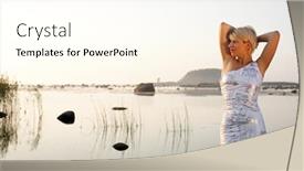  Presentation with fancy dress - Presentation theme consisting of  background and a  colored foreground