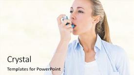  Presentation with yellow medical - Amazing slide deck having pretty blonde using an asthma backdrop and a cream colored foreground