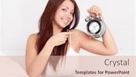  Presentation with alarm - Colorful slide deck enhanced with black wireless computer mouse isolated on white background backdrop and a light gray colored foreground