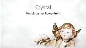  Presentation with angel - PPT theme having pretty-cast-angel-resting background and a white colored foreground