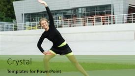  Presentation with black woman - Slides consisting of pretty-caucasian-young-woman background and a seafoam green colored foreground