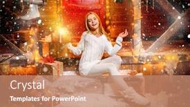  Presentation with miracles - Presentation design having pretty-child-girl-is-sitting background and a coral colored foreground