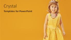  Presentation with cute birthday - Slide set with pretty-child-preparing background and a gold colored foreground