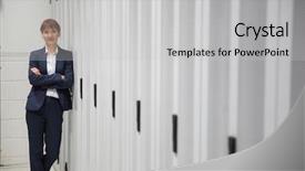  Presentation with maintenance - Amazing presentation theme having fashionable luxurious waist coats of fur hanging on rack on golden hangers on blue studio background backdrop and a light gray colored foreground