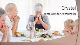  Presentation with christian family - Beautiful slides featuring pretty family praying backdrop and a white colored foreground