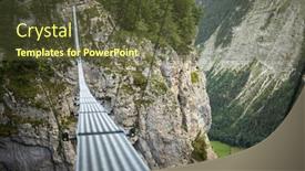  Presentation with rock climbing - PPT theme consisting of pretty-female-climber background and a tawny brown colored foreground