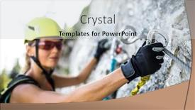  Presentation with rock climbing - Theme consisting of pretty-female-climber background and a lemonade colored foreground