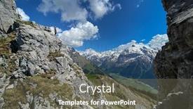  Presentation with climbing - PPT theme enhanced with pretty-female-climber background and a gray colored foreground