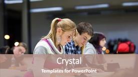  Presentation with color full - Amazing PPT theme having pretty female college student sitting backdrop and a coral colored foreground