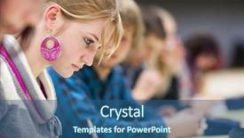  Presentation with color full - Slides consisting of classroom full of students background and a ocean colored foreground