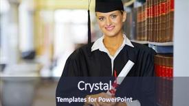  Presentation with law school - Audience pleasing slide set consisting of pretty female law school backdrop and a wine colored foreground