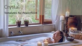  Presentation with home care - Cool new theme with pretty-female-with-pleasure-taking backdrop and a mint green colored foreground