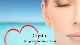  Presentation with spa concept - Cool new presentation design with pretty females - health spa beauty and vacation backdrop and a cool aqua colored foreground
