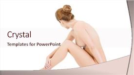  Presentation with skin and wound healing - Cool new PPT theme with pretty females - sexy fit naked woman backdrop and a  colored foreground