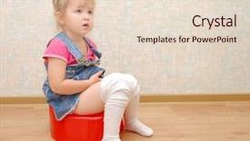  Presentation with girl in red dress - Audience pleasing theme consisting of pretty girl and red potty backdrop and a  colored foreground