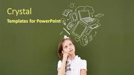  Presentation with pretty girl - Amazing PPT layouts having pretty-girl-of-school-age backdrop and a tawny brown colored foreground