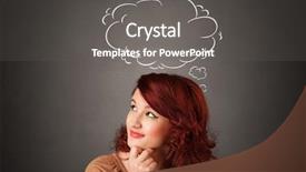  Presentation with speech and language impairment - Presentation featuring pretty girl thinking with speech background and a dark gray colored foreground