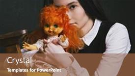  Presentation with abandoned - Presentation consisting of pretty-girl-with-an-old background and a tawny brown colored foreground