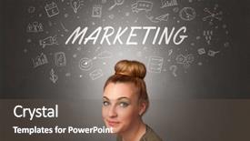  Presentation with task - Amazing presentation design having pretty girl with business task backdrop and a tawny brown colored foreground