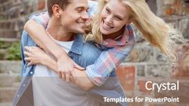  Presentation with give first and u will get back - Presentation consisting of pretty girlfriend a piggy back background and a coral colored foreground