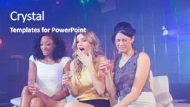  Presentation with drinking alcohol - Slides having bad taste - pretty girls drinking alcohol background and a ocean colored foreground