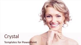  Presentation with curly hair - Theme with pretty happy young woman with curly hair isolated against white a lot of copy space for your text to the left background and a sky blue colored foreground