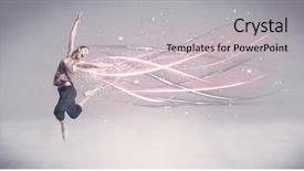  Presentation with hip hop - Theme enhanced with pretty hip hop dancer dancing background and a  colored foreground