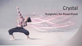  Presentation with hip hop - Slides enhanced with pretty hip hop dancer dancing background and a light gray colored foreground