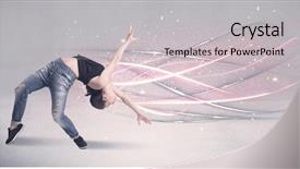  Presentation with hip - Colorful presentation enhanced with pretty hip hop dancer dancing backdrop and a light gray colored foreground