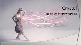  Presentation with hip hop - Presentation theme consisting of pretty hip hop dancer dancing background and a  colored foreground