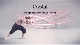  Presentation with hip hop - Theme consisting of pretty hip hop dancer dancing background and a  colored foreground