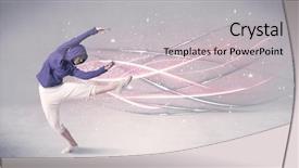  Presentation with hip hop dancing - Slide deck having pretty hip hop dancer dancing background and a light gray colored foreground