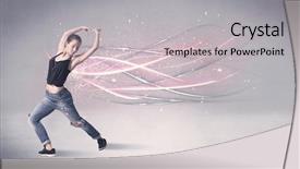  Presentation with hip hop - Presentation theme consisting of pretty hip hop dancer dancing background and a  colored foreground