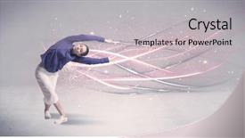  Presentation with hip hop - Slide set enhanced with pretty hip hop dancer dancing background and a  colored foreground