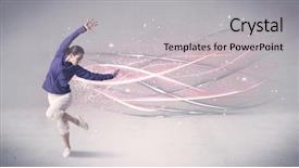  Presentation with hip hop - Presentation design featuring pretty hip hop dancer dancing background and a light gray colored foreground