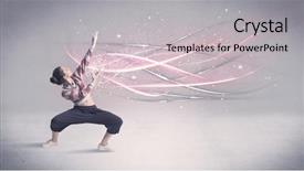  Presentation with hip hop - Slide set featuring pretty hip hop dancer dancing background and a  colored foreground