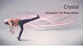  Presentation with hip hop - Theme having pretty hip hop dancer dancing background and a light gray colored foreground