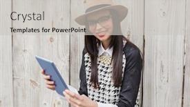  Presentation with bleached - Amazing theme having pretty hipster using tablet pc against bleached wooden planks backdrop and a light gray colored foreground