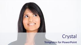  Presentation with indian woman - PPT theme having pretty indian woman looking up background and a sky blue colored foreground