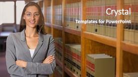  Presentation with cannabis law - Colorful PPT layouts enhanced with pretty lawyer in the law backdrop and a red colored foreground