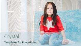  Presentation with play area - PPT theme with pretty-little-asian-girl background and a lemonade colored foreground