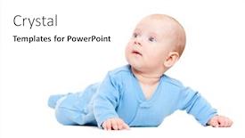  Presentation with blue - Beautiful PPT theme featuring pretty-little-boy-in-blue backdrop and a pink colored foreground