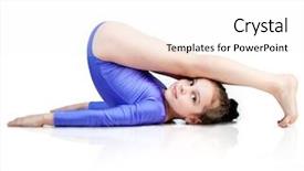 Presentation with gymnastics - Amazing slide set having pretty little girl doing gymnastics backdrop and a white colored foreground
