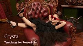  Presentation with black girl sexy fashionable mulatto - Presentation theme with pretty-little-girl-dressed background and a wine colored foreground